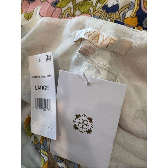 NWT WAYF Hart Vintage Paisley Cut Out Babydoll Mini Dress Size Large - Picture 6 of 6